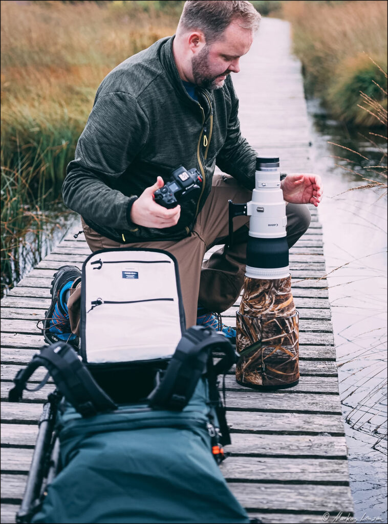 Naturfotograf Markus Lenzen im Brackvenn bei Monschau Mützenich